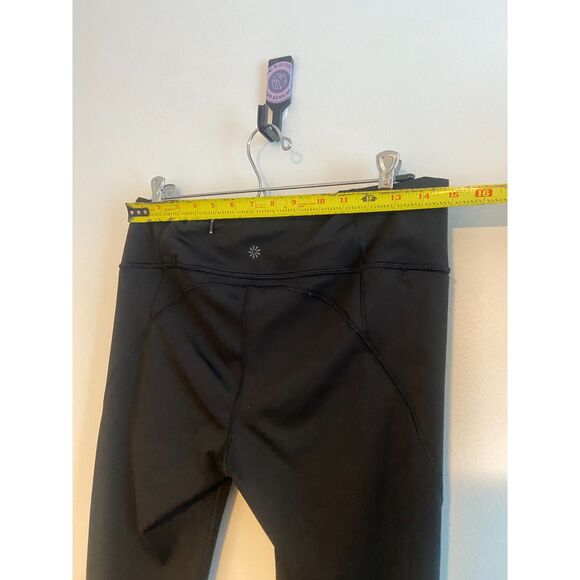 Athleta Velocity Stash Pocket 7/8 Tight Black Pockets LARGE - Picture 6 of 8